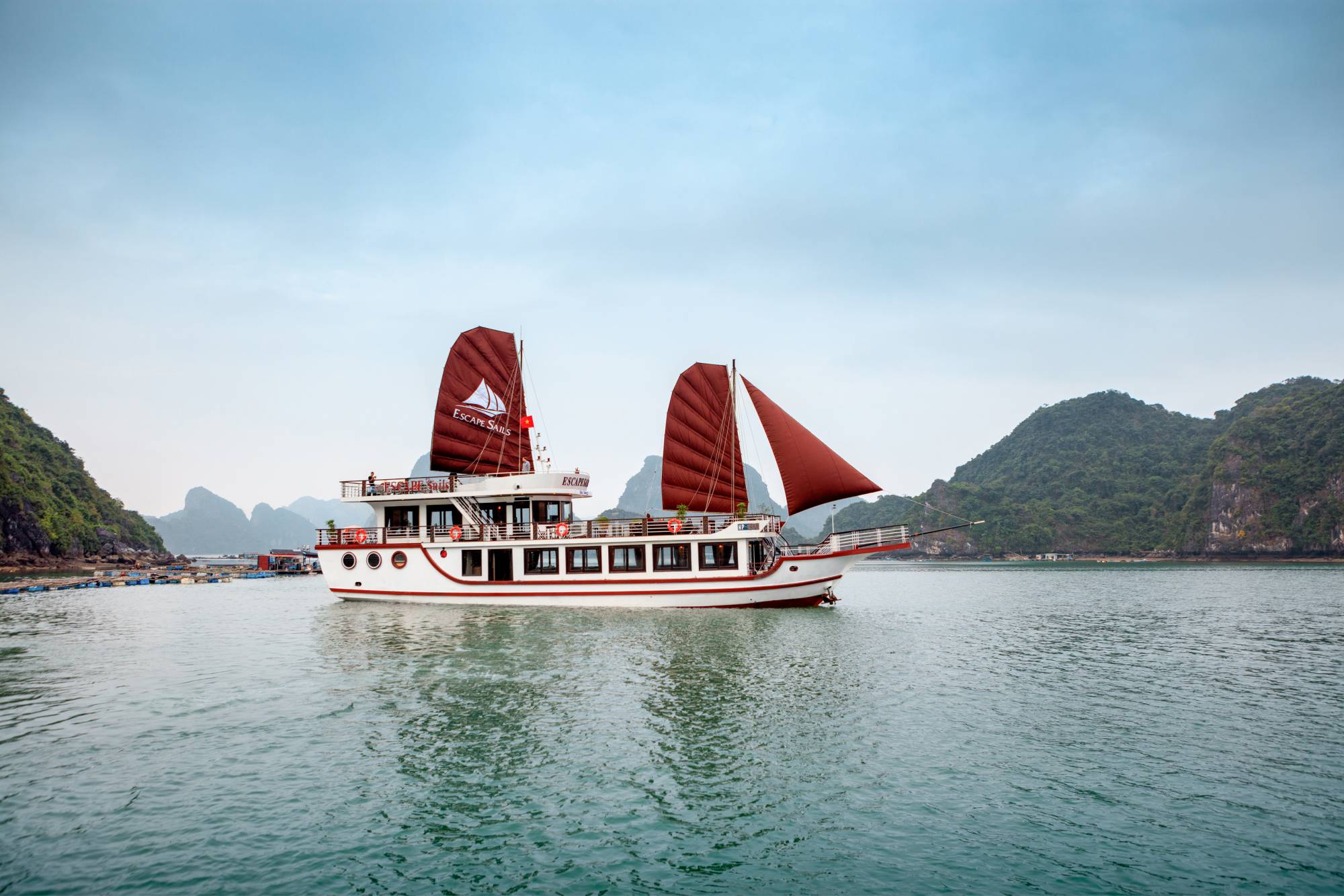 Lan Ha Bay Luxury Day Tour Escape Sails Cruise Friends Travel Vietnam