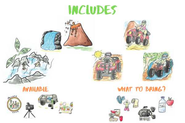 ATV Volcano Hot Springs and Waterfall Tour