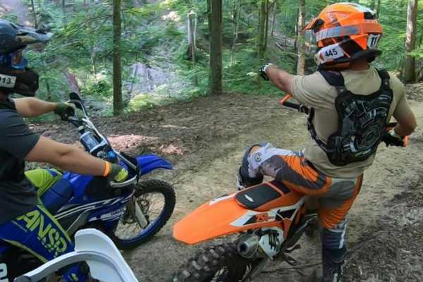 Single Track Dirt Bike Mountain Tour