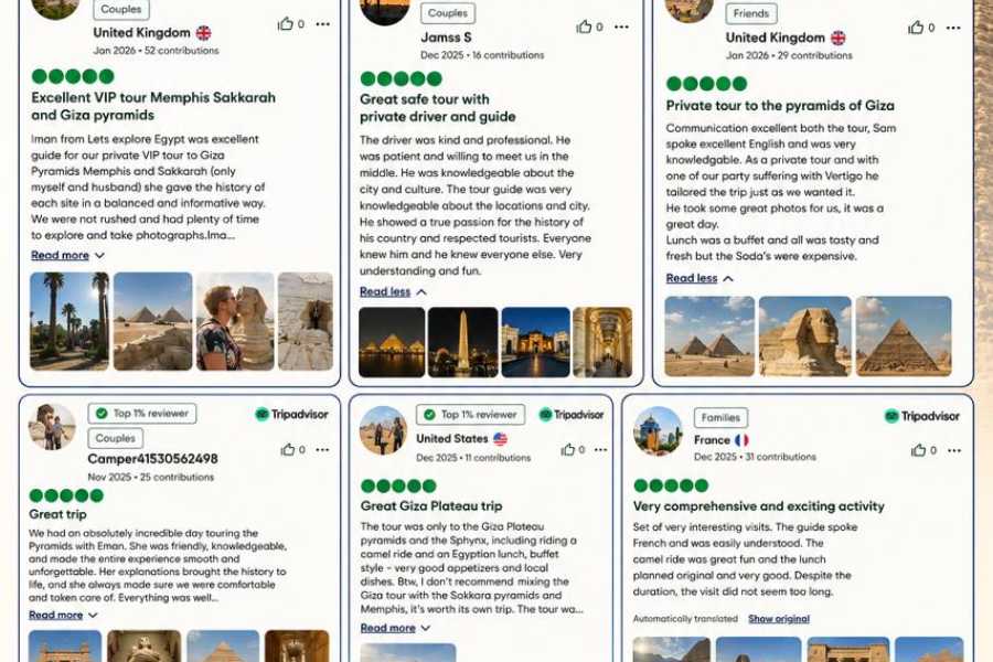 Let`s Explore Egypt Cairo Highlights: 3-Day Guided Tour with Dinner Cruise and Camel Ride