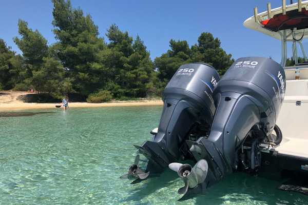 Sithonia Coastline Cruise with captain, DILEON speedboat
