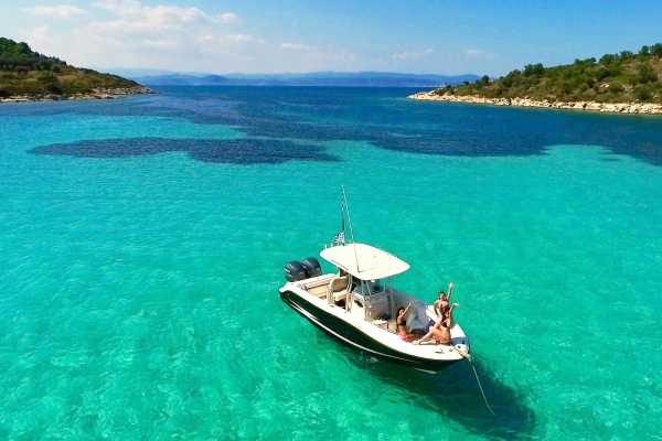 Sithonia Coastline Cruise with captain, DILEON speedboat