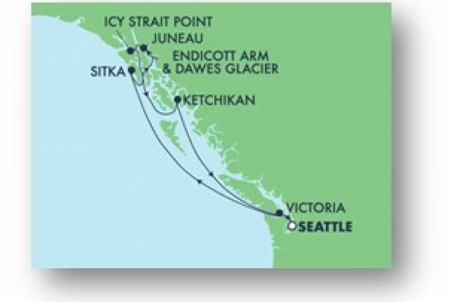 Dream Vacation Tours 9-DAY ALASKA: DAWES GLACIER, JUNEAU & KETCHIKAN (ROUND TRIP) CRUISE NCL BLISS