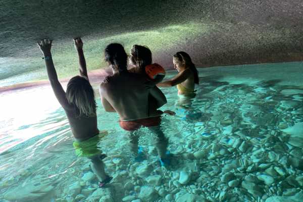 Full Day Private Boat to Grama Bay , Smugglers Canyon & Blue Cave