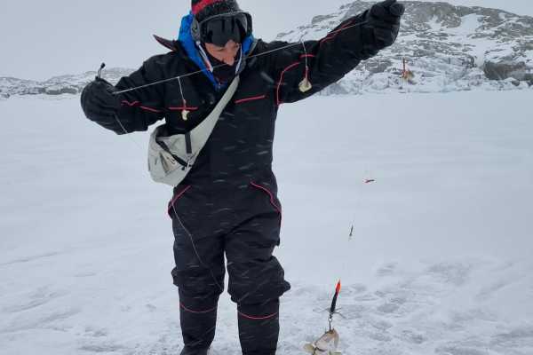 Ice fishing & Snowmobile