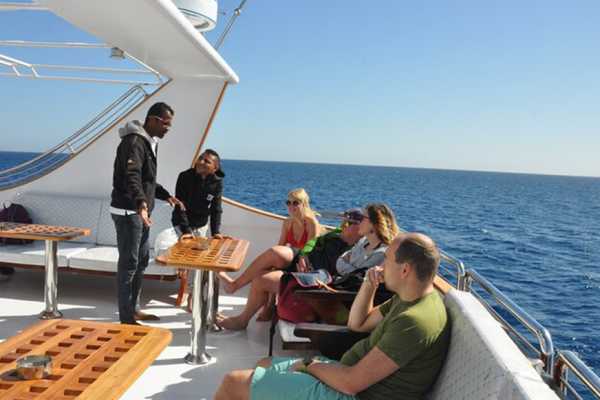 Private boat trip to to Satayh Dolphin Reef from Port Ghalib