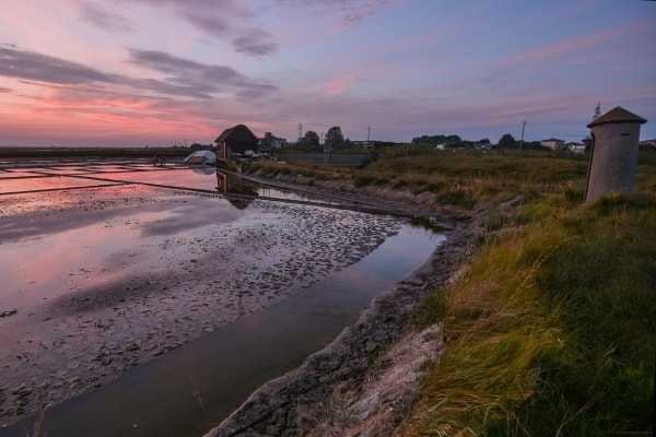 Salina di Cervia in Trenino al tramonto