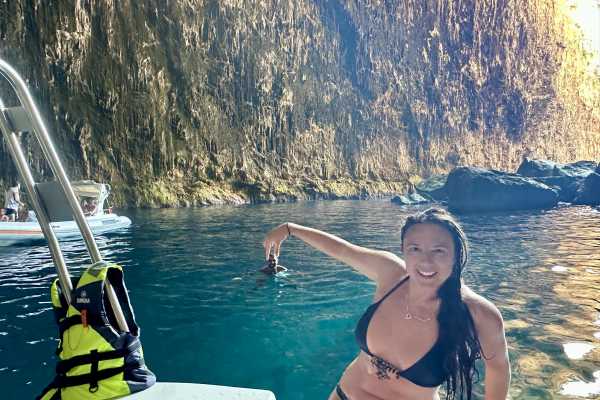 Speedboat Ticket To Sazan Island , Haxhi Ali Cave & Beach On Karaburun /
