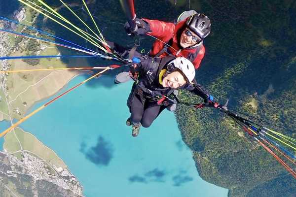 St. Moritz Lakes View Paragliding Flight