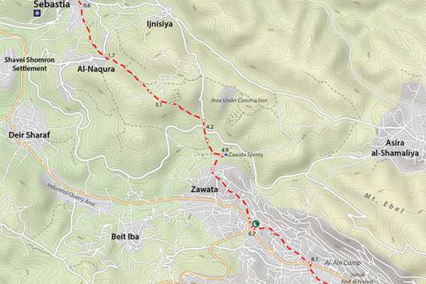 Every Tuesday - Sebastia to Nablus
