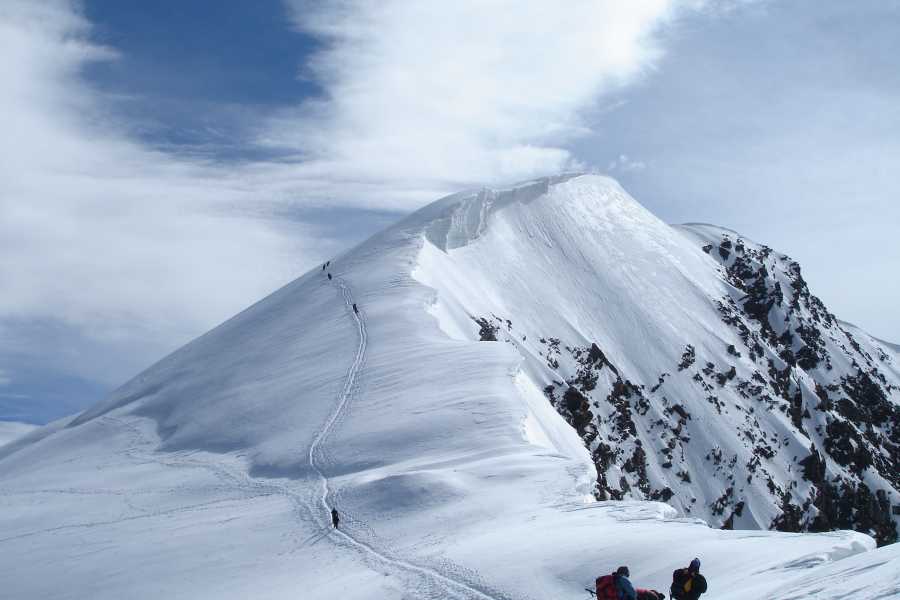 Saas-Fee Guides Weissmies 4023m from Hohsaas Hut