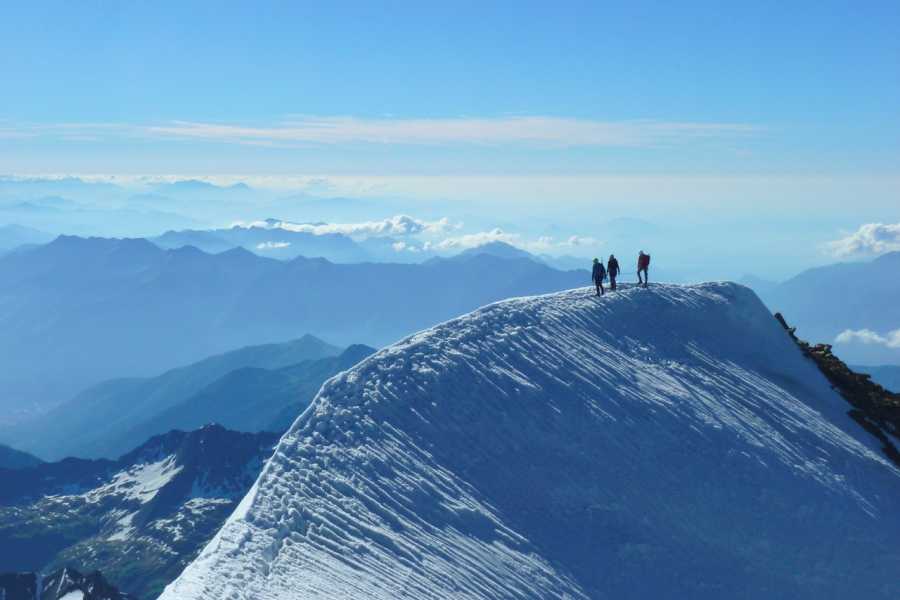 Saas-Fee Guides Weissmies traverse 4023m from Almageller hut