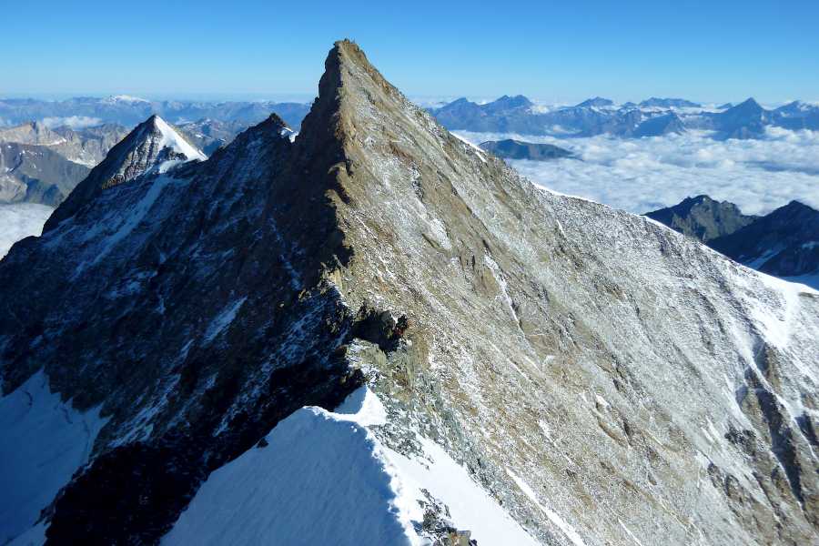 Saas-Fee Guides Nadelhorn 4327m from Mischabel Hut