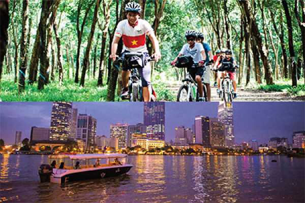 Cu Chi Tunnels by boat-bicycle and Sunset Cruise package