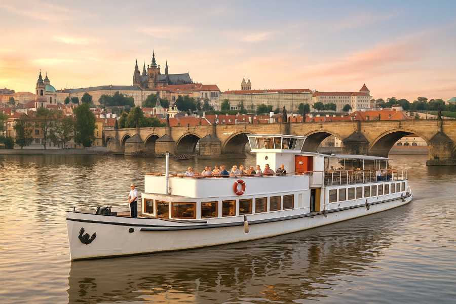 Turistico s.r.o. Historical boat trip with commentary, snack and drink