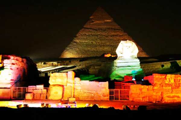 Let`s Explore Egypt Private Tour: Sound and Light Show at the Pyramids of Giza from Cairo