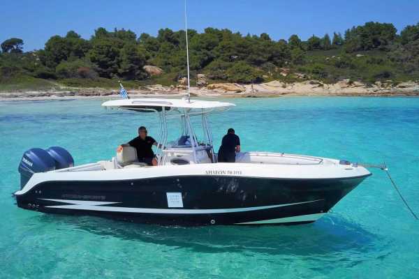 Sithonia Coastline Cruise with captain, DILEON speedboat
