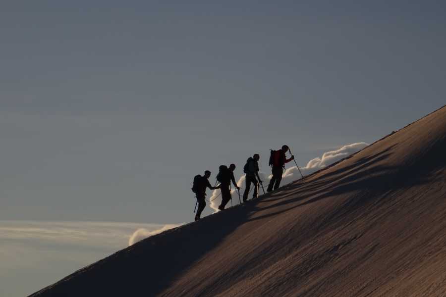 Saas-Fee Guides Allalinpass 3564m from Britannia Hut