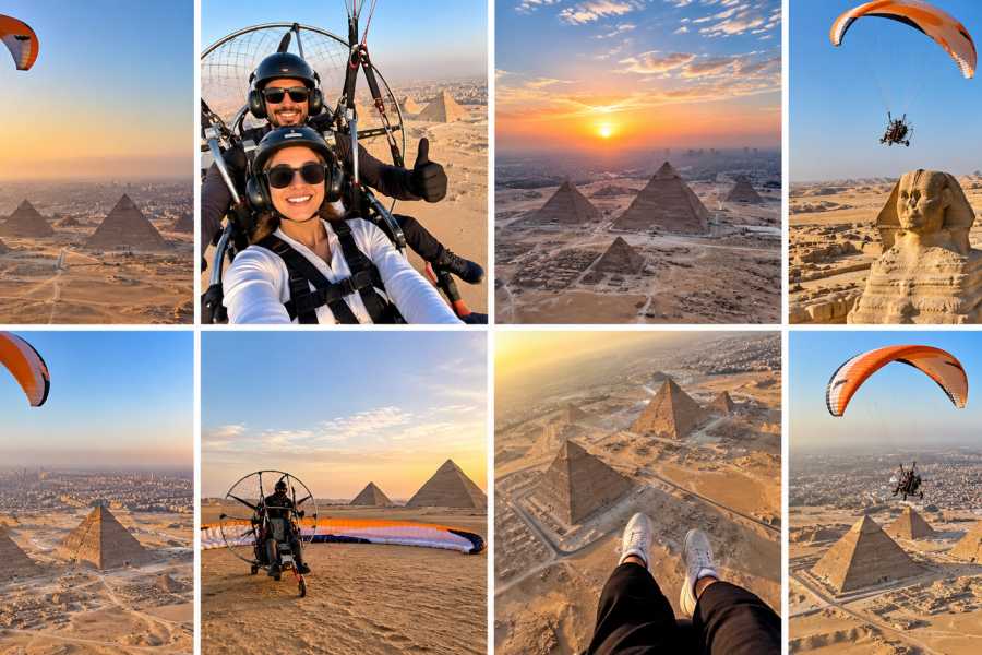 Let`s Explore Egypt Cairo Paramotor Flight Over the Pyramids &ndash; Private Adventure Experience