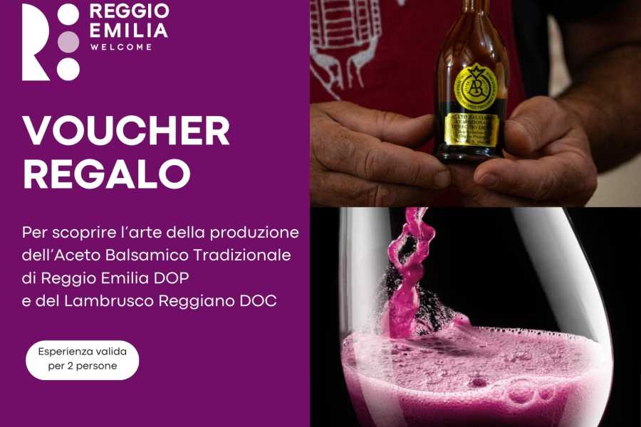 Itinere srl (ERW) VOUCHER REGALO Aceto Balsamico Tradizionale di Reggio Emilia DOP e  Lambrusco DOC