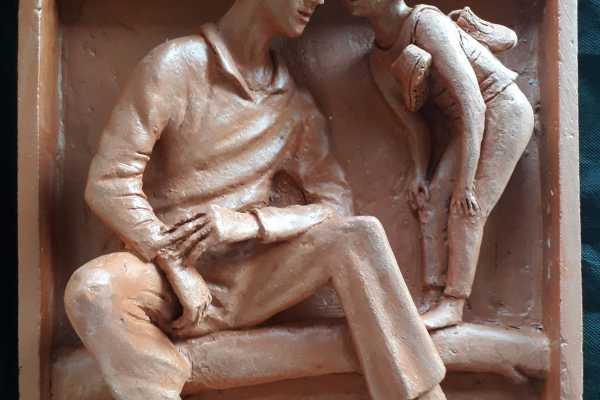 Artists at the Artist's Home. Hands in the Clay