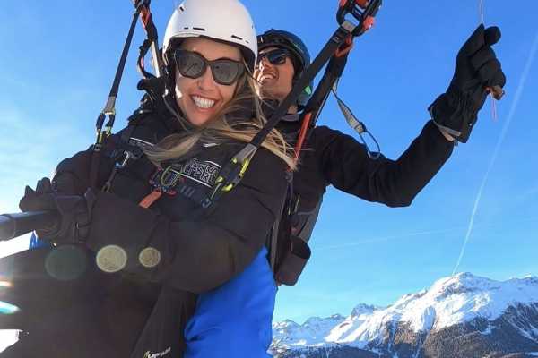 St. Moritz Lakes View Paragliding Flight