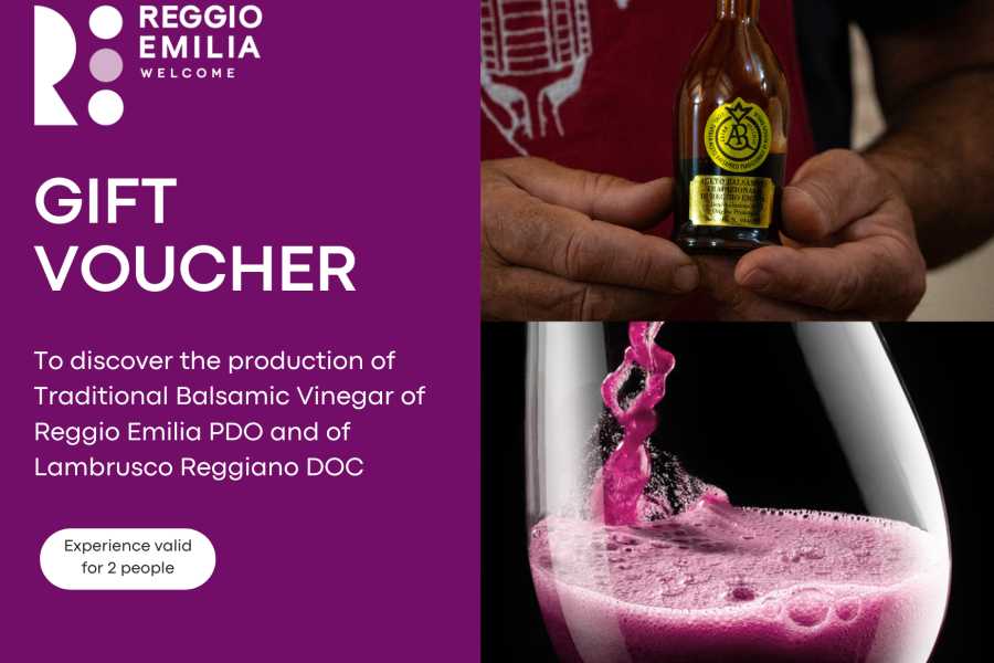 Itinere srl (ERW) GIFT VOUCHER Traditional Balsamic Vinegar of Reggio Emilia PDO and Lambrusco DOC