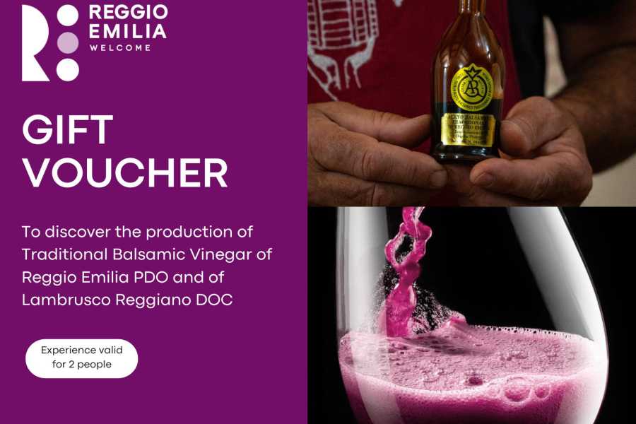 Itinere srl (ERW) GIFT VOUCHER Traditional Balsamic Vinegar of Reggio Emilia PDO and Lambrusco DOC