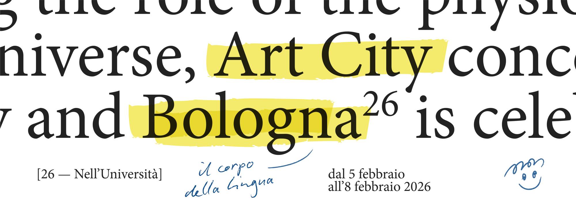 TOUR Special Program ART CITY Bologna 2026 - Il corpo della lingua