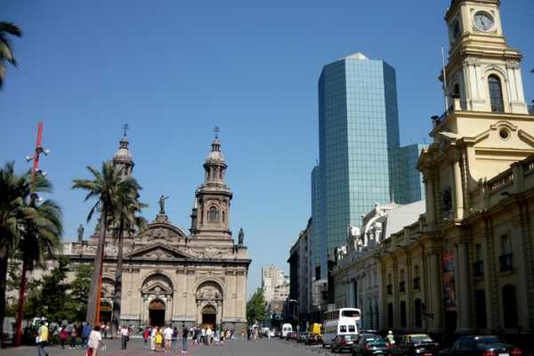 Biking in Santiago Downtown