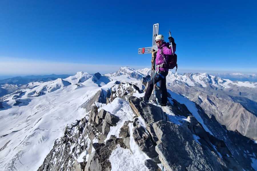 Saas-Fee Guides Dom 4545m ab Domh&uuml;tte