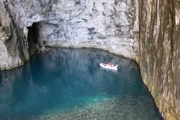 Trips4fun Private 2 H Boat to Haxhi Aliu Cave & Karaburun Peninsula