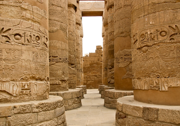 Ancient ruins of Karnak temple in Egypt