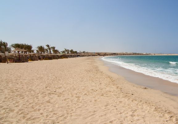 Abu Dabbab bay sandy beach Marsa Alam red sea egypt