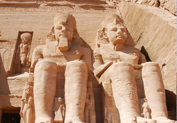 Majestic Statues of Abu Simbel in aswan Egypt