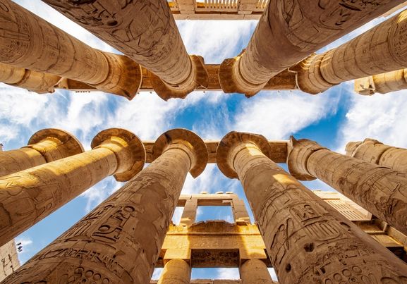 Columns of Karnak Temple in luxor Egypt
