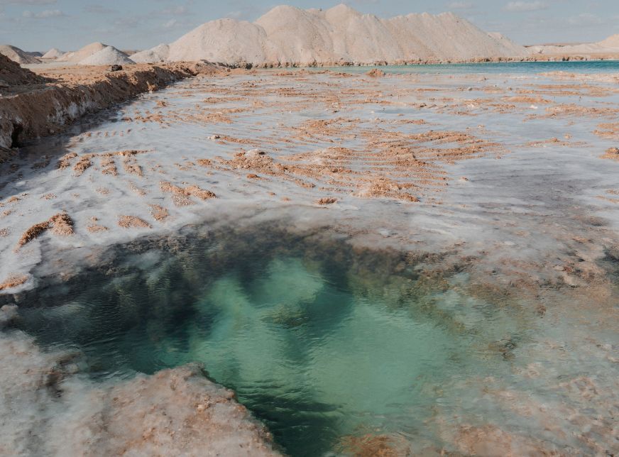 siwa salt lake at siwa oaisis