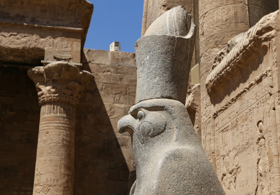 Horus Statue in Edfu Temple, Edfu, Egyp