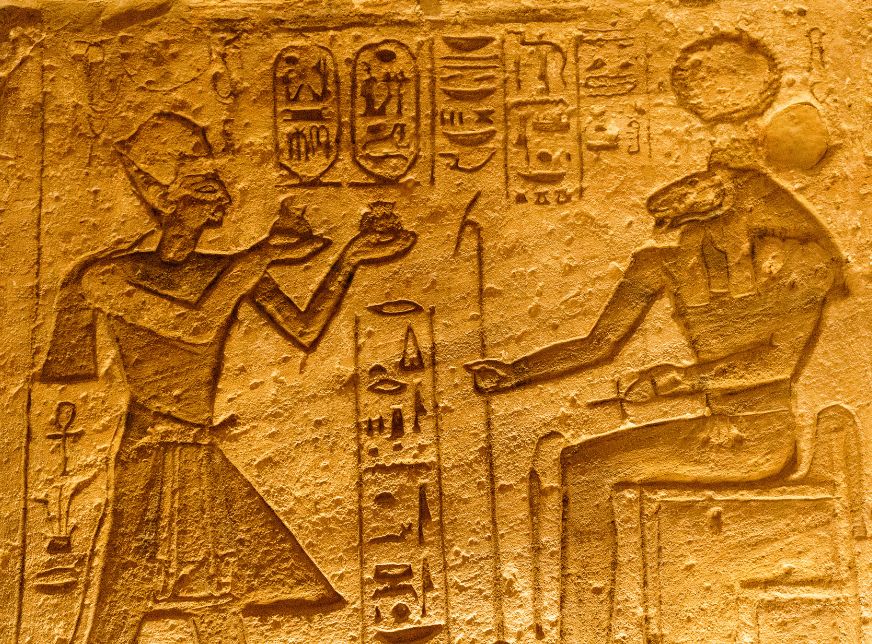 Interior of Abu Simbel. Abu Simbel located near Aswan, Egypt is a Unesco world heritage sight.