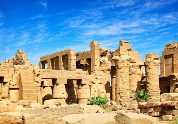view of karnak temple at luxor egypt