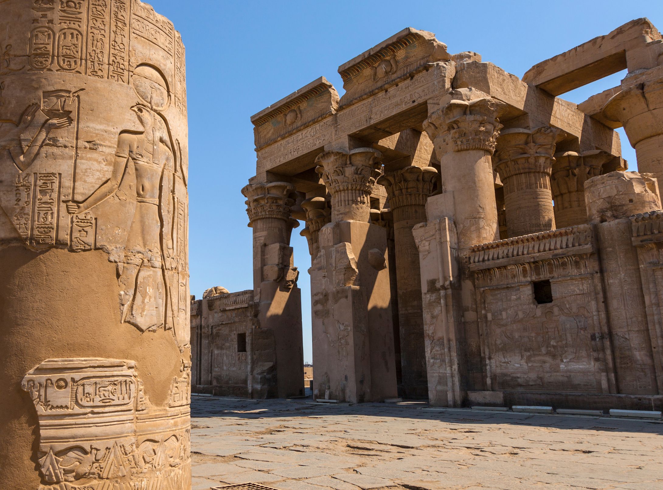 Kom ombo temples -luxor -sunny day anb blue sky-egypt