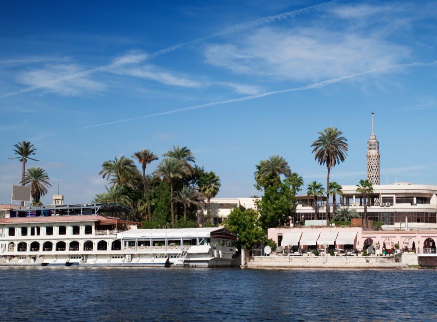 nile cruise sailing at nile river cairo egypt
