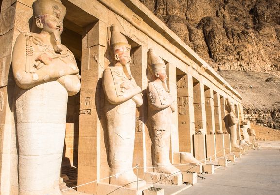 part of mortuary Temple of the Queen Hatshepsut-valley of the kings luxor egypt