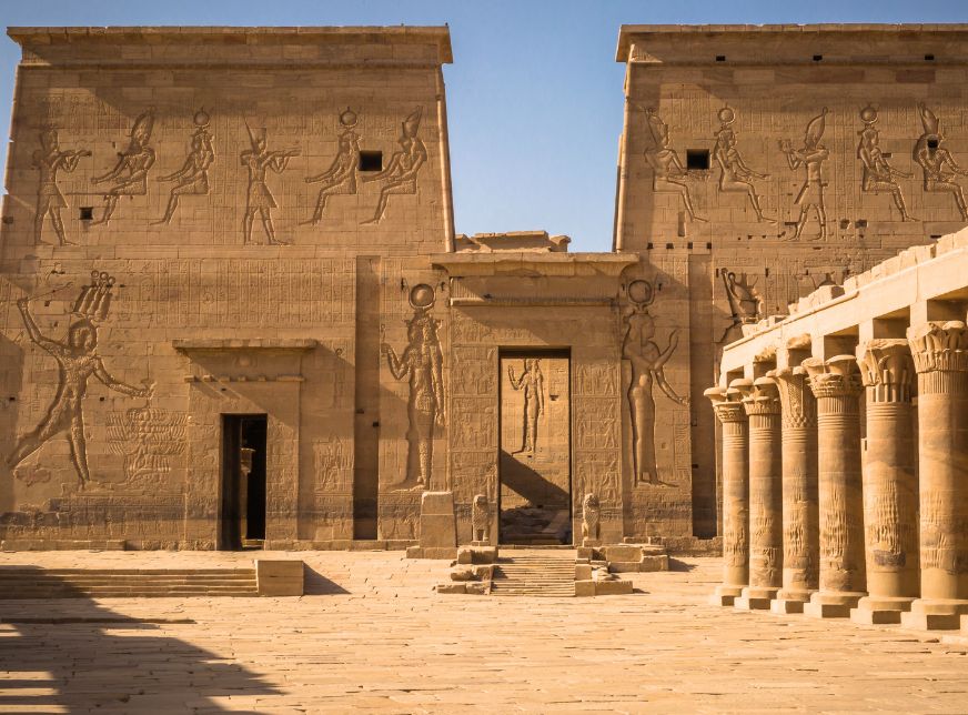  Panoramic view of the Philae Temple in Aswan-egypt