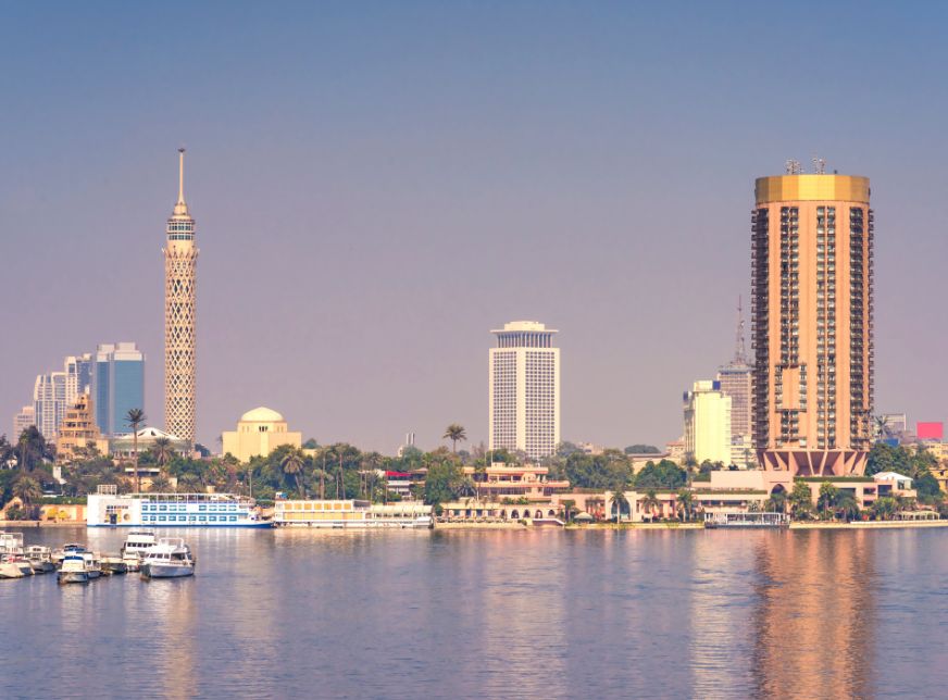 Cairo tower at  the Nile River - cairo- Egypt