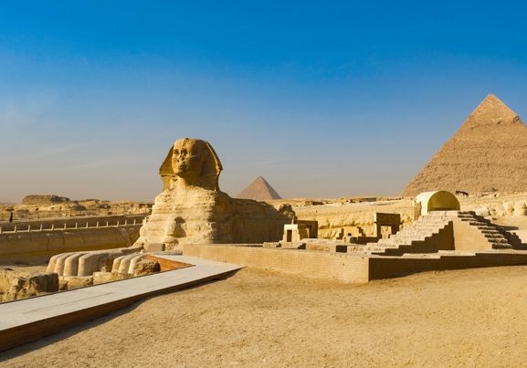 The Great Sphinx and Pyramids of Giza, Egypt