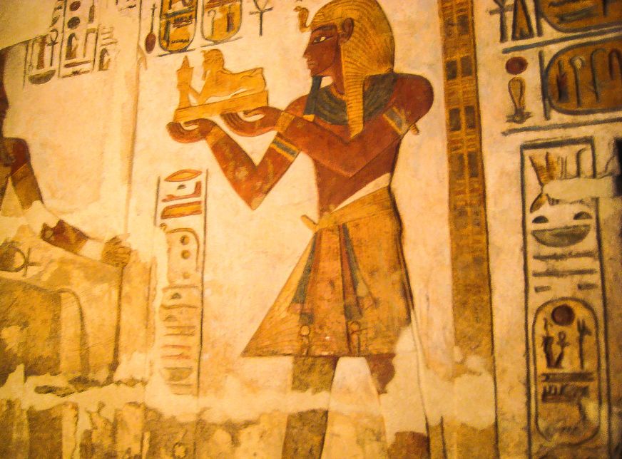  Pharaonic inscriptions from inside a tomb in the Valley of the Kings Luxor egypt