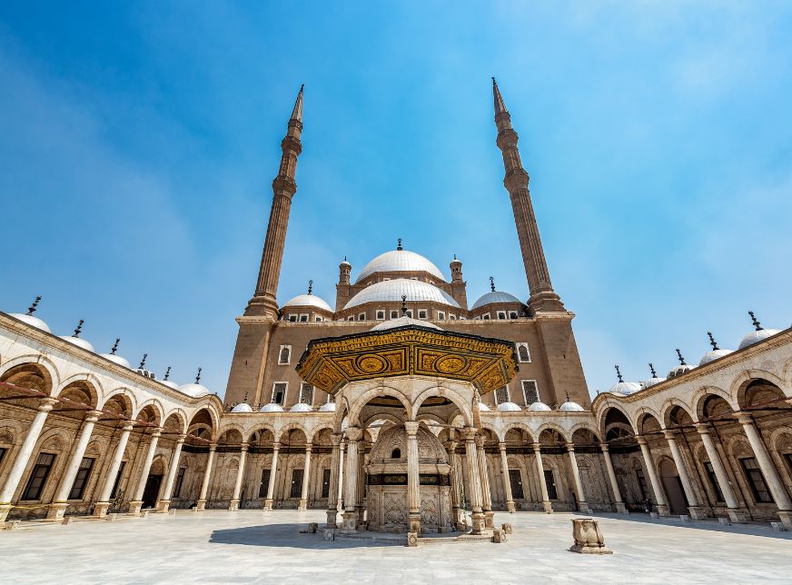 Panoramic view of Muhammad Ali Mosque old cairo egypt