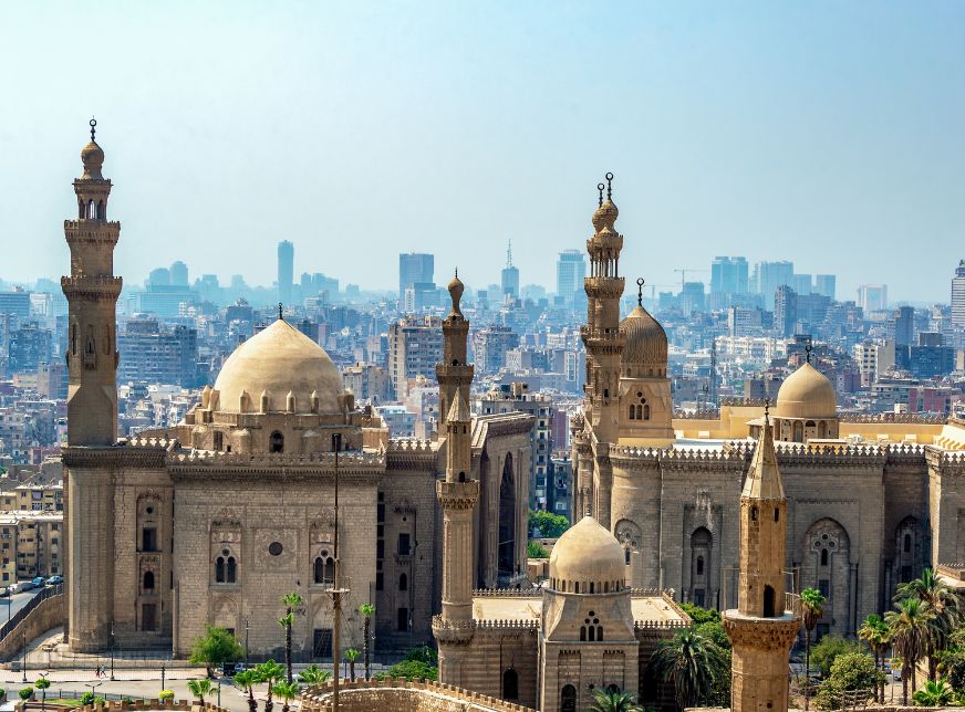 Aerial View of Historic Cairo Skyline