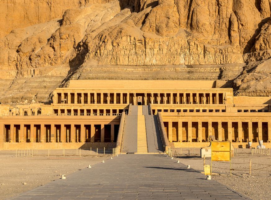 Staircase of Hatshepsut Temple in the rocks -luxor -egypt